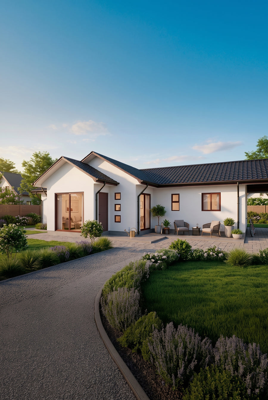 Casa modelo Americano de CasasCAD, 125,33 m² con 4 dormitorios y 2 baños