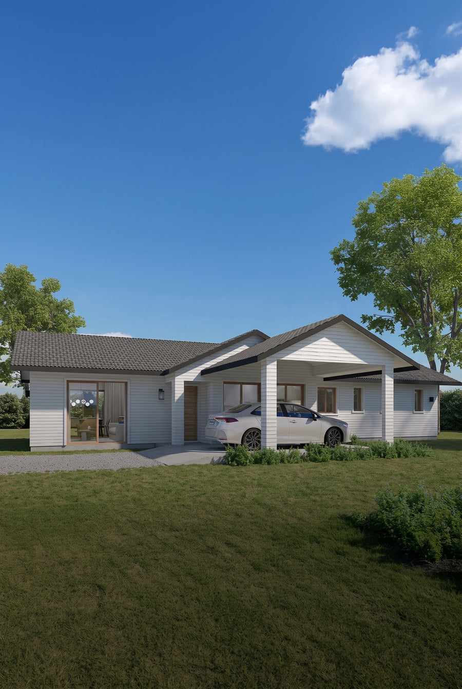 Casa modelo Andes de CasasCAD, 129,94 m² con 4 dormitorios y 2 baños