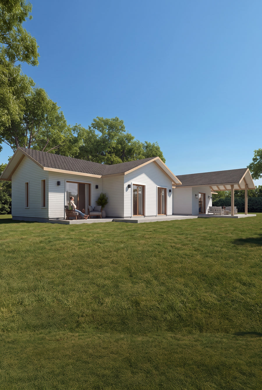 Casa modelo Español de CasasCAD, 186,29 m² con 3 dormitorios y 3 baños