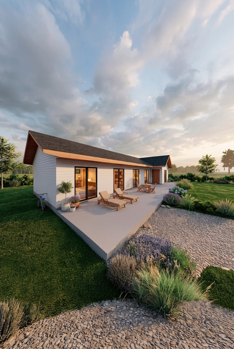 Casa modelo Natura de CasasCAD, 120,22 m² con 4 dormitorios y 2 baños